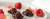 Texture in chocolate raspberry rose chocolate clusters on plate_410x159 px